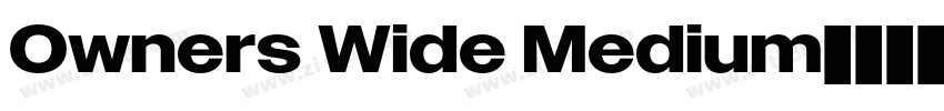 Owners Wide Medium字体转换